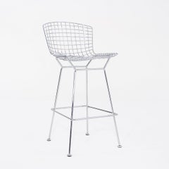 2010s Harry Bertoia for Knoll Bar Stool in Chrome 4x Available