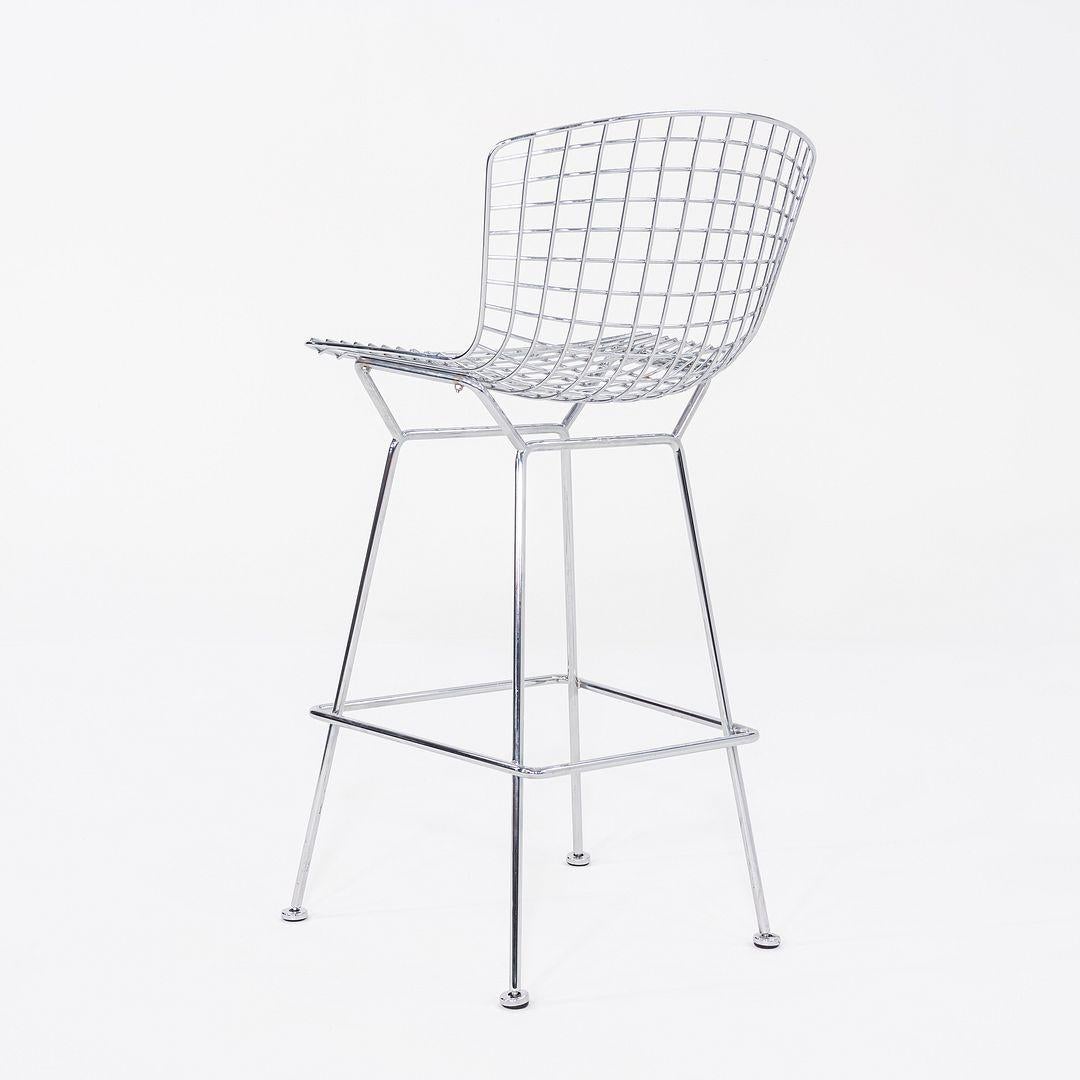 XXI secolo e contemporaneo Sgabello da bar degli anni 2010 di Harry Bertoia per Knoll in cromo 4 volte disponibile in vendita