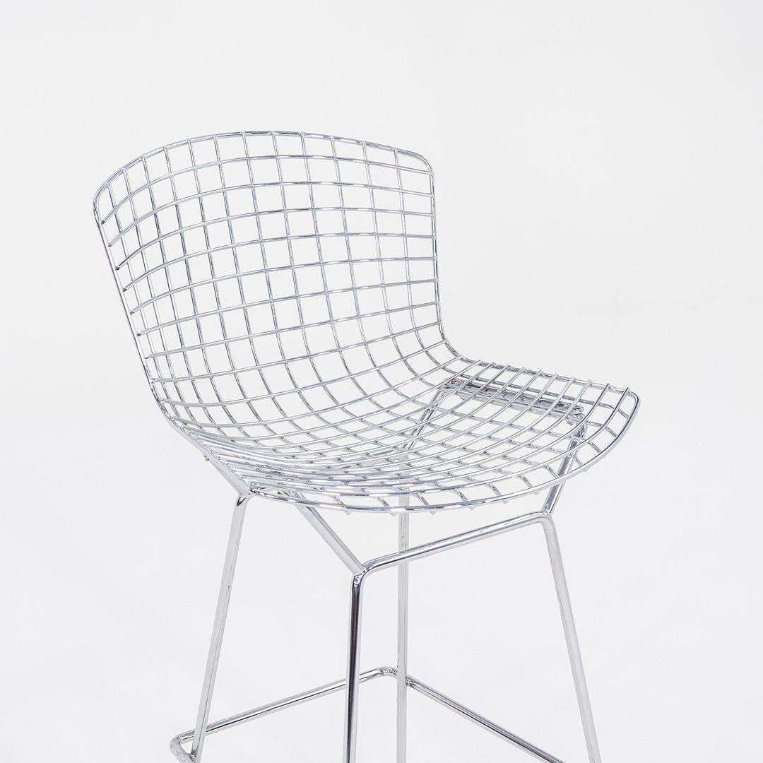 Acciaio Sgabello da bar degli anni 2010 di Harry Bertoia per Knoll in cromo 4 volte disponibile in vendita