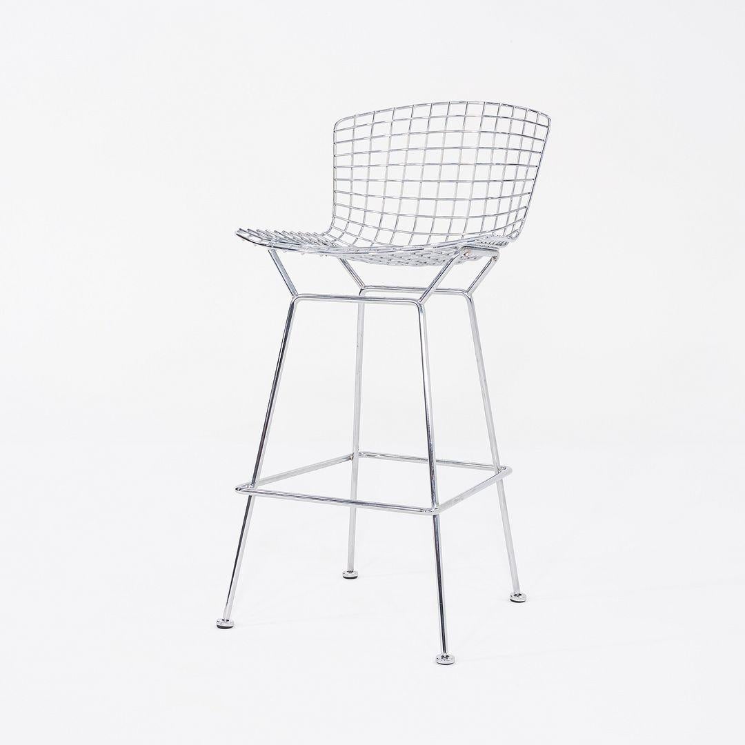 Sgabello da bar degli anni 2010 di Harry Bertoia per Knoll in cromo 4 volte disponibile in vendita 2