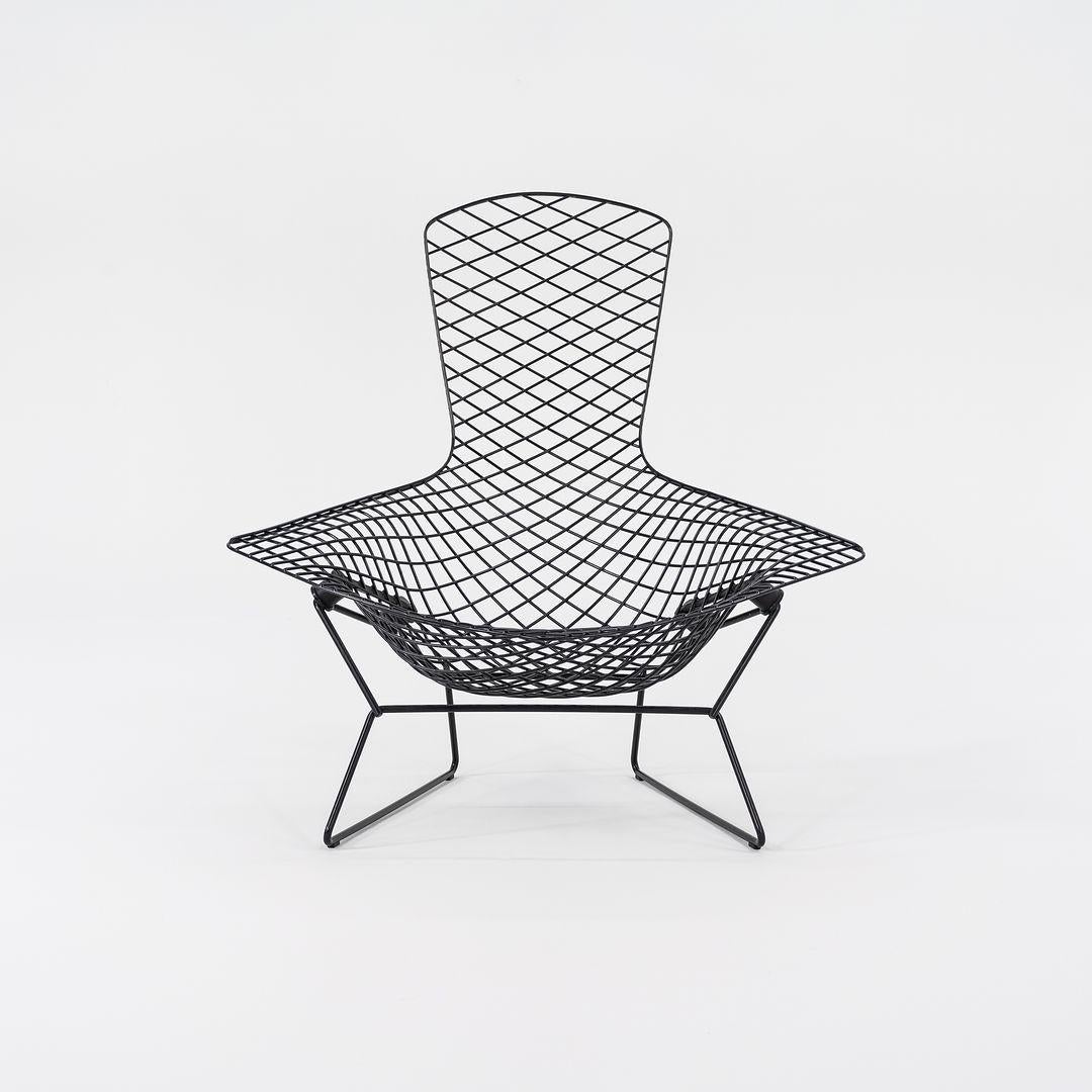 Harry Bertoia for Knoll Bird Lounge Chair & Ottoman in nero, disponibile in due esemplari. in vendita 3