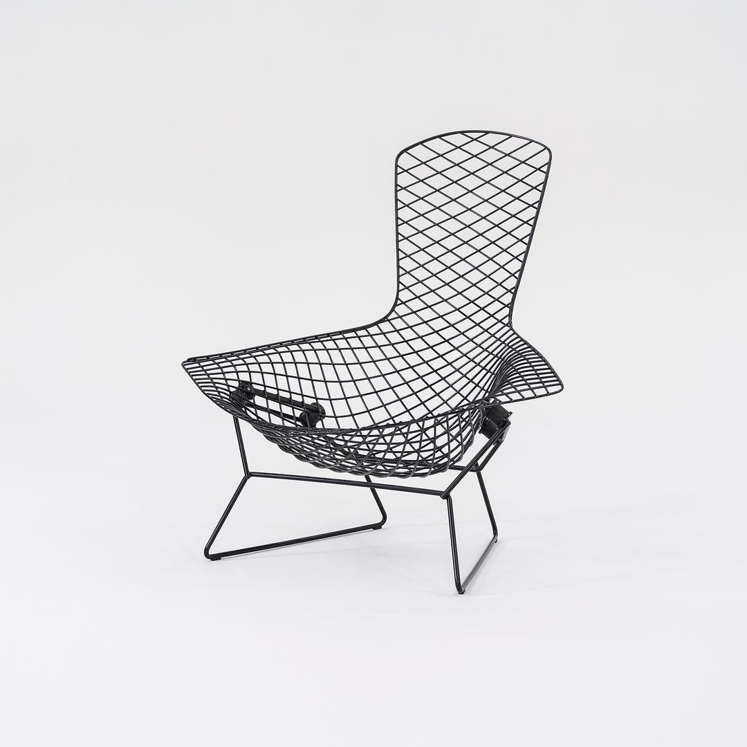 Harry Bertoia for Knoll Bird Lounge Chair & Ottoman in nero, disponibile in due esemplari. in vendita 4