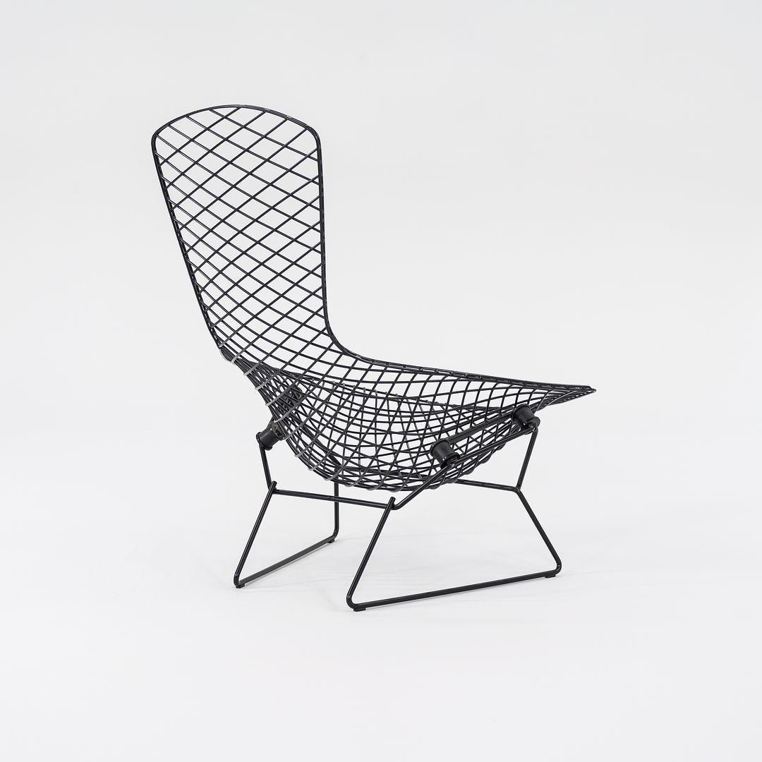 Harry Bertoia for Knoll Bird Lounge Chair & Ottoman in nero, disponibile in due esemplari. in vendita 1