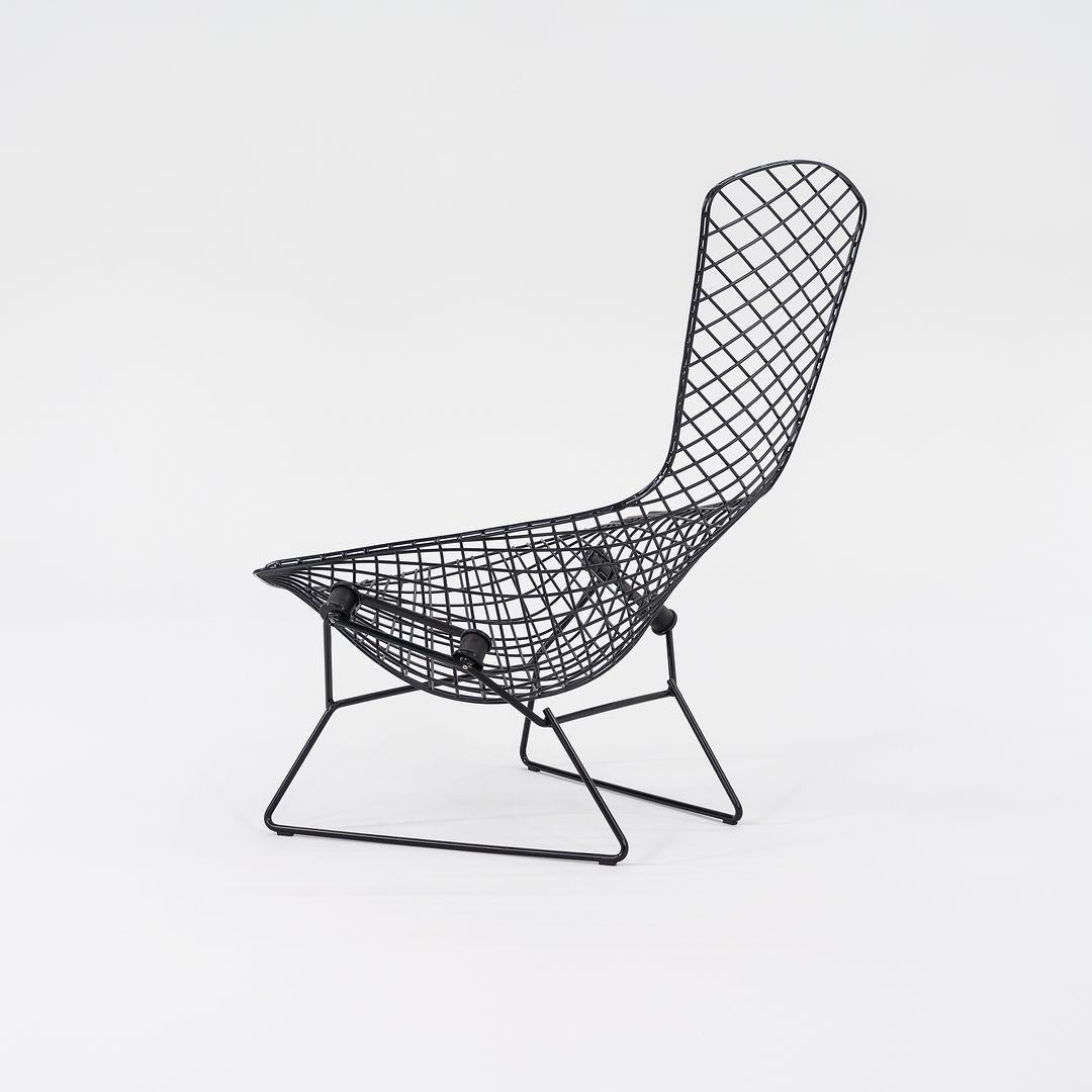 Harry Bertoia for Knoll Bird Lounge Chair & Ottoman in nero, disponibile in due esemplari. in vendita 2