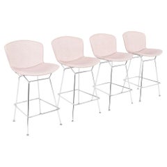 2010s Harry Bertoia for Knoll Chrome Bar Stool with Pads 4x Available