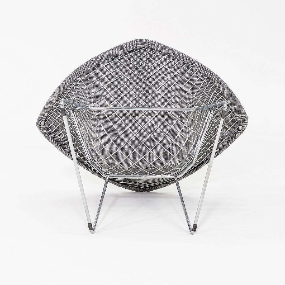 2010er Harry Bertoia für Knoll Kleine Diamant-Loungesessel mit grauem Stoff und Chrom im Angebot 4