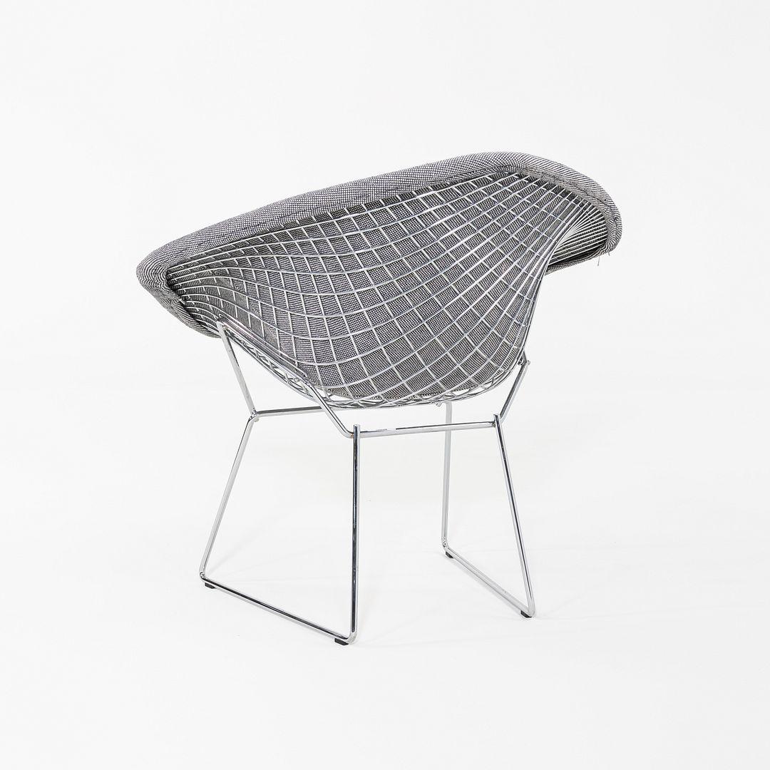 2010er Harry Bertoia für Knoll Kleine Diamant-Loungesessel mit grauem Stoff und Chrom (amerikanisch) im Angebot