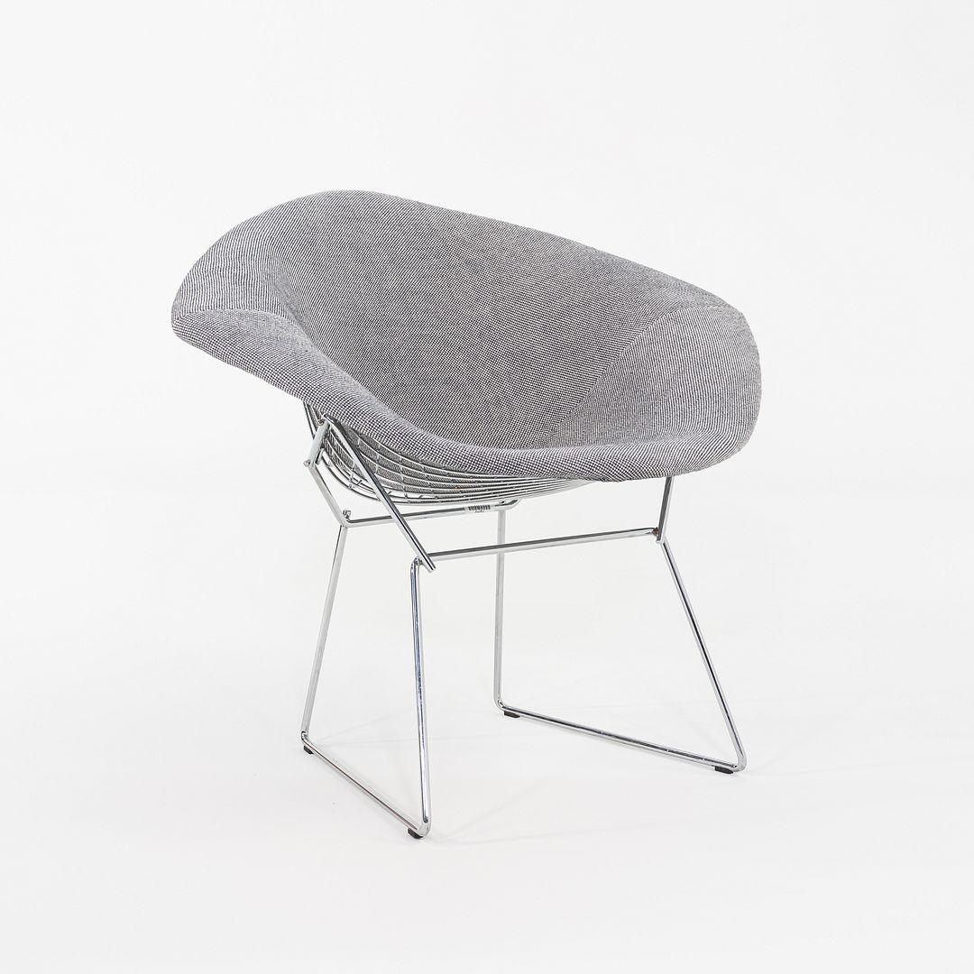 2010er Harry Bertoia für Knoll Kleine Diamant-Loungesessel mit grauem Stoff und Chrom im Zustand „Hervorragend“ im Angebot in Philadelphia, PA