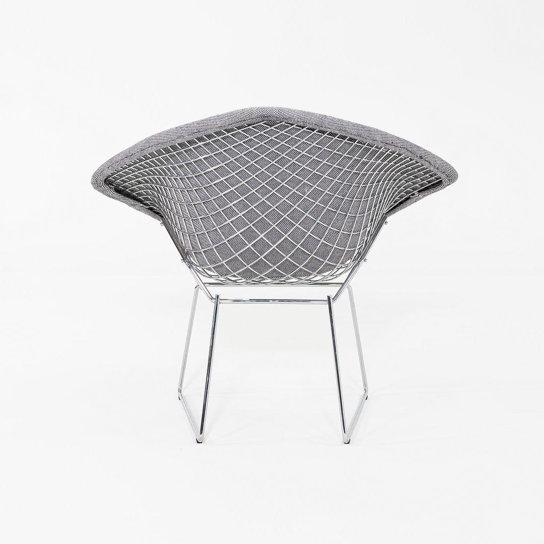 2010er Harry Bertoia für Knoll Kleine Diamant-Loungesessel mit grauem Stoff und Chrom (21. Jahrhundert und zeitgenössisch) im Angebot