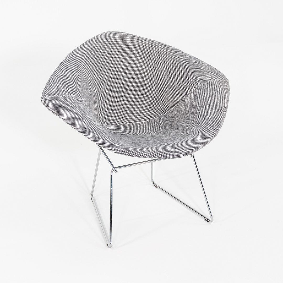 2010er Harry Bertoia für Knoll Kleine Diamant-Loungesessel mit grauem Stoff und Chrom (Stahl) im Angebot
