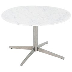 2010s Collection Haworth S Collectional Table Jive en marbre et acier 28" rond