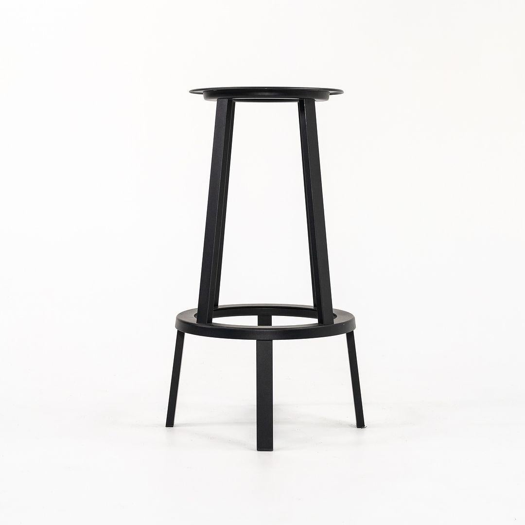 2010s Hay Revolver Bar Stools Leon Ransmeier in Black Steel / Aluminum 6x Avail 1