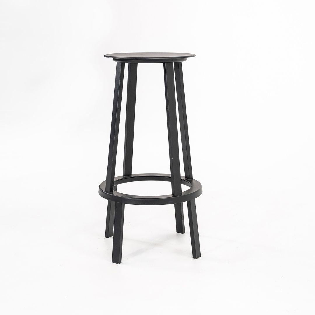 2010s Hay Revolver Bar Stools Leon Ransmeier in Black Steel / Aluminum 6x Avail 2