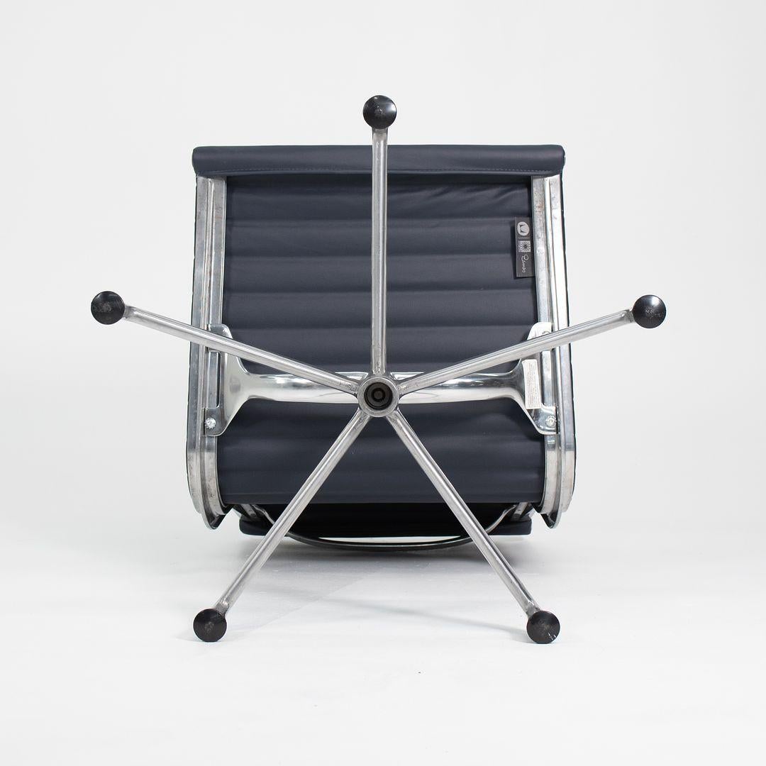 2010s Herman Miller Eames Aluminum Group Armless Side or Desk Chair in Leather 5