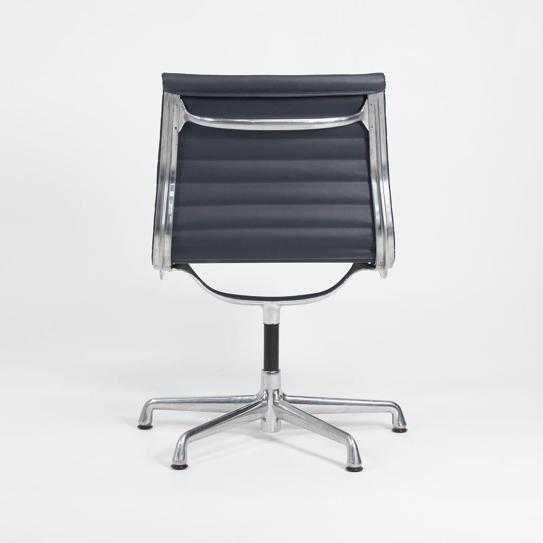 2010s Herman Miller Eames Aluminum Group Armless Side or Desk Chair in Leather 2