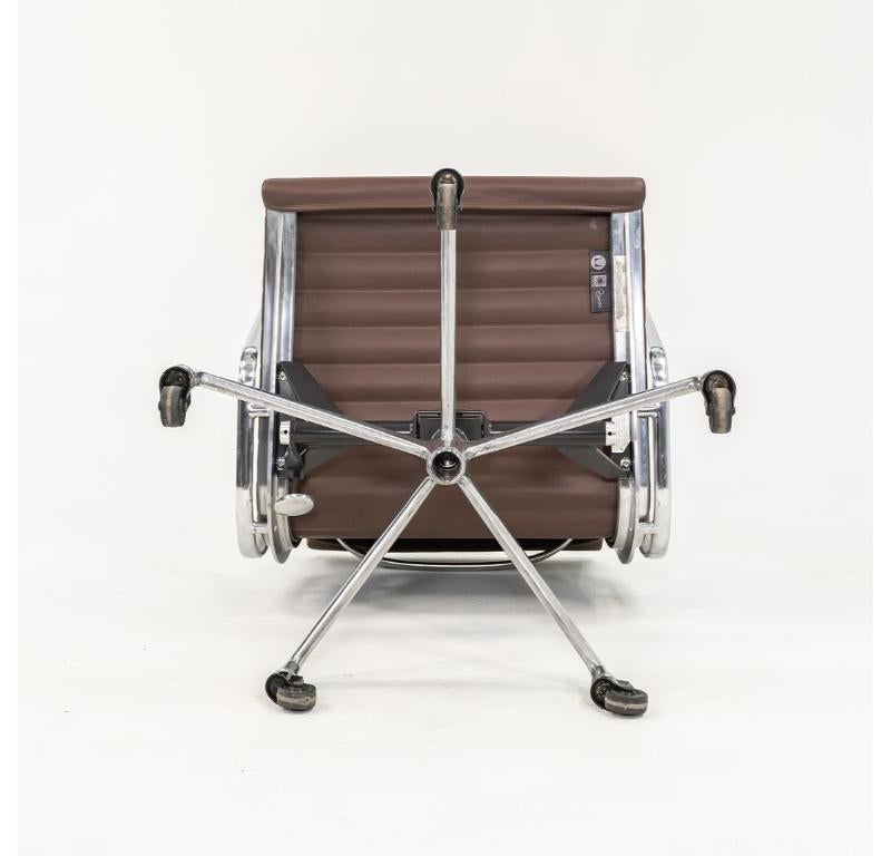 2010s Herman Miller Eames Aluminum Group Management Desk Chair in Brown Leather 6