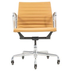 2010s Herman Miller Eames Aluminum Group Management Desk Chair in Tan Leather