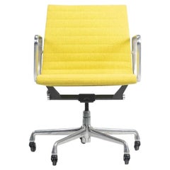 2010s Herman Miller Eames Aluminum Group Management Desk Chair in Yellow Fabric