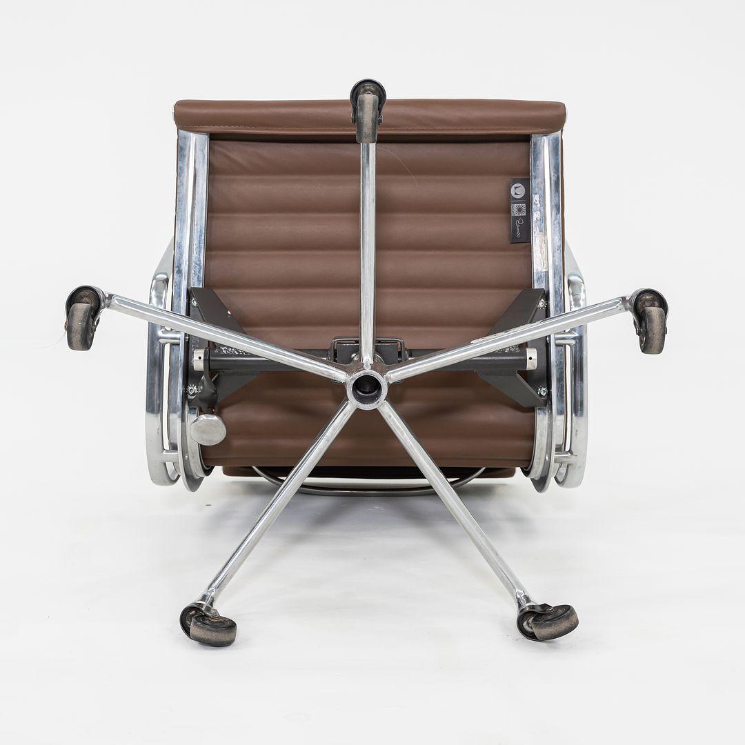 2010s Herman Miller Eames Aluminum Management Desk Chair in Brown w/ Manual Lift 4