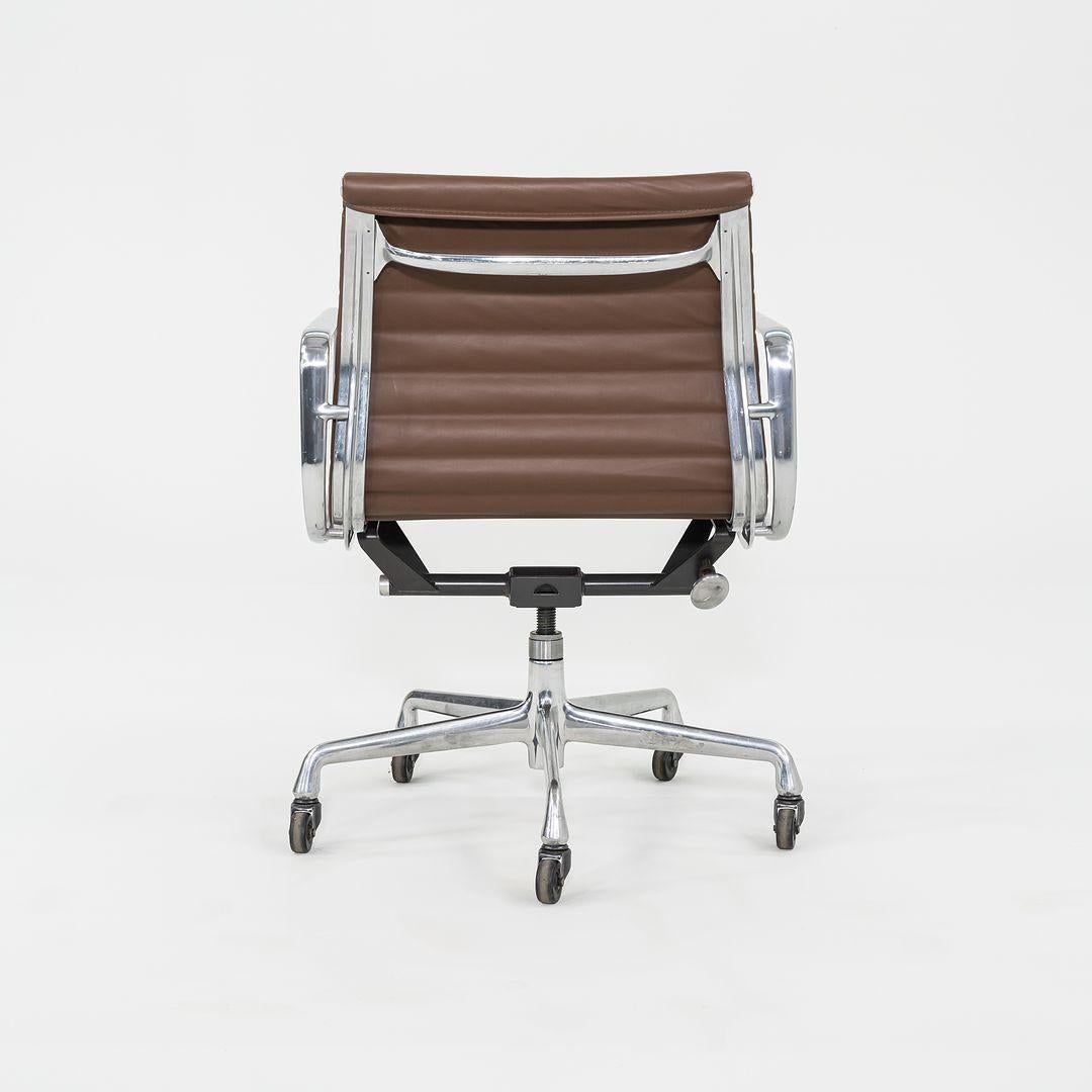2010s Herman Miller Eames Aluminum Management Desk Chair in Brown w/ Manual Lift 1