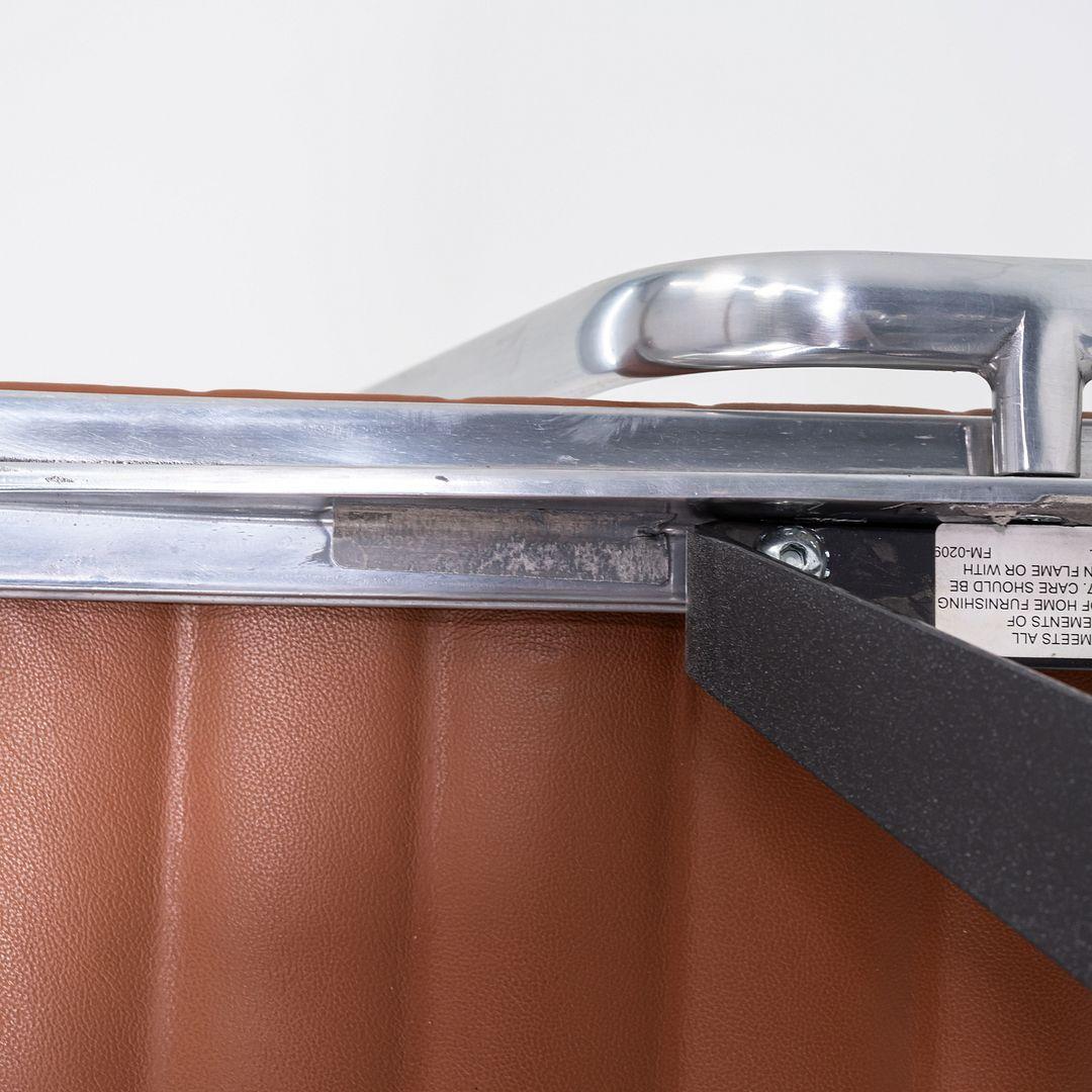 Contemporary 2010s Herman Miller Eames Aluminum Management Desk Chair in Cognac Leather For Sale