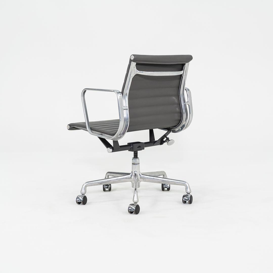 American 2010s Herman Miller Eames Aluminum Management Desk Chair in Dark Grey 1x Avail For Sale