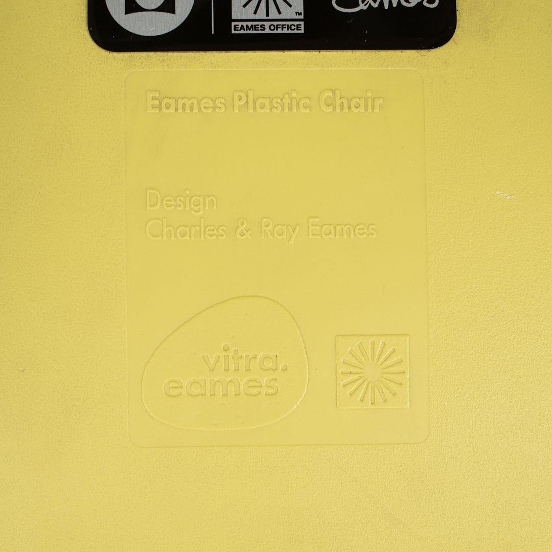 2010s Herman Miller Eames DSR Dining Chairs in Yellow Plastic with Eiffel Base For Sale 4