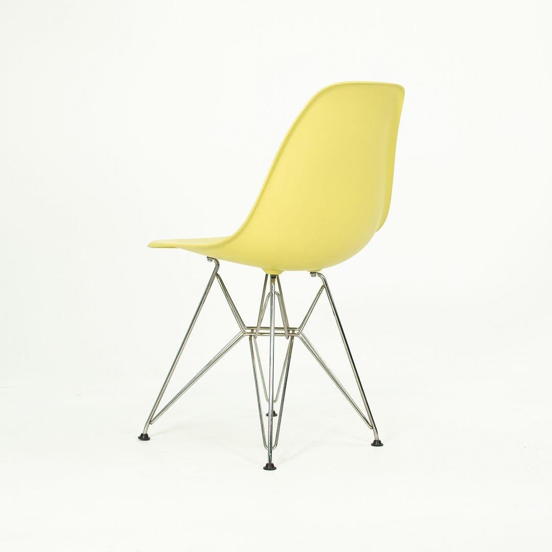 American 2010s Herman Miller Eames DSR Dining Chairs in Yellow Plastic with Eiffel Base For Sale