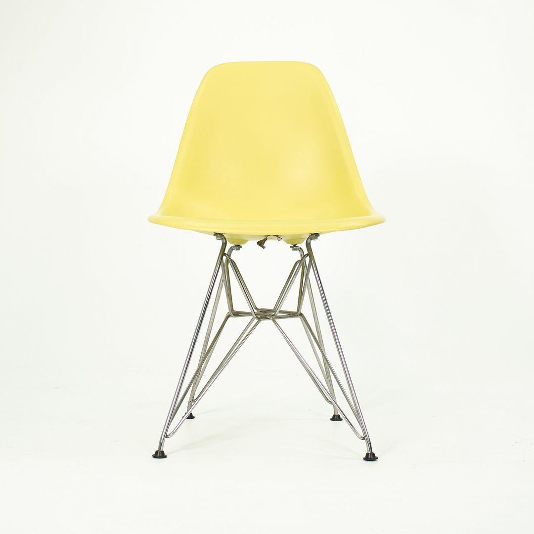 Fiberglass 2010s Herman Miller Eames DSR Dining Chairs in Yellow Plastic with Eiffel Base For Sale