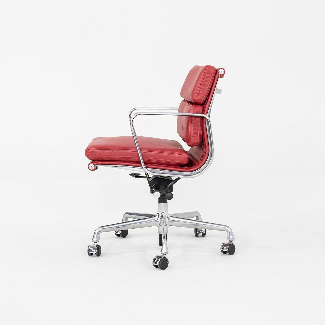 Modern 2010s Herman Miller Eames Soft Pad Management Desk Chair in Red Leather For Sale