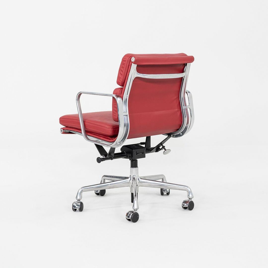 American 2010s Herman Miller Eames Soft Pad Management Desk Chair in Red Leather For Sale