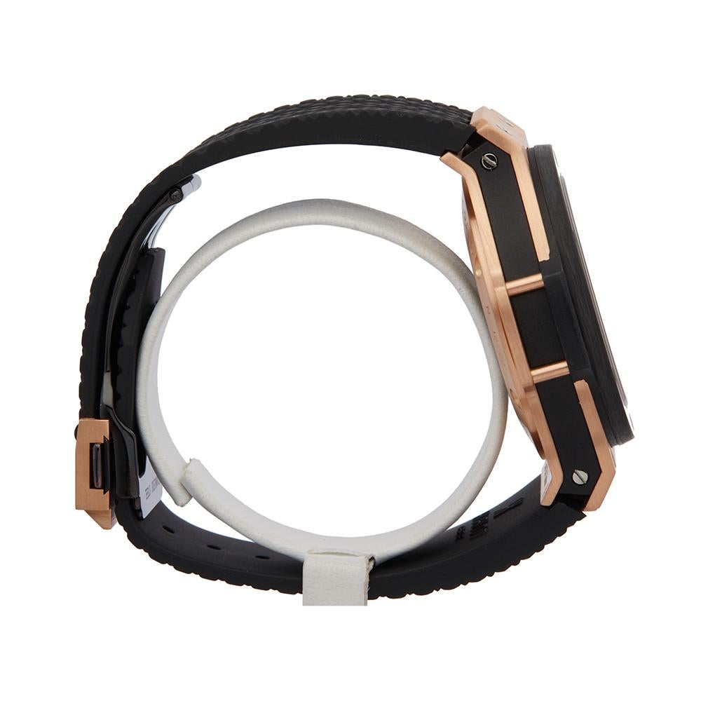 Contemporary 2010s Hublot Big Bang Kazakhstan Special Edition Rose Gold Wristwatch
 *
 *Complete with: Hublot Service Pouch dated 2010s
 *Case Size: 44mm
 *Strap: Black Rubber
 *Age: 2010's
 *Strap length: Adjustable up to 20cm. Please note we can