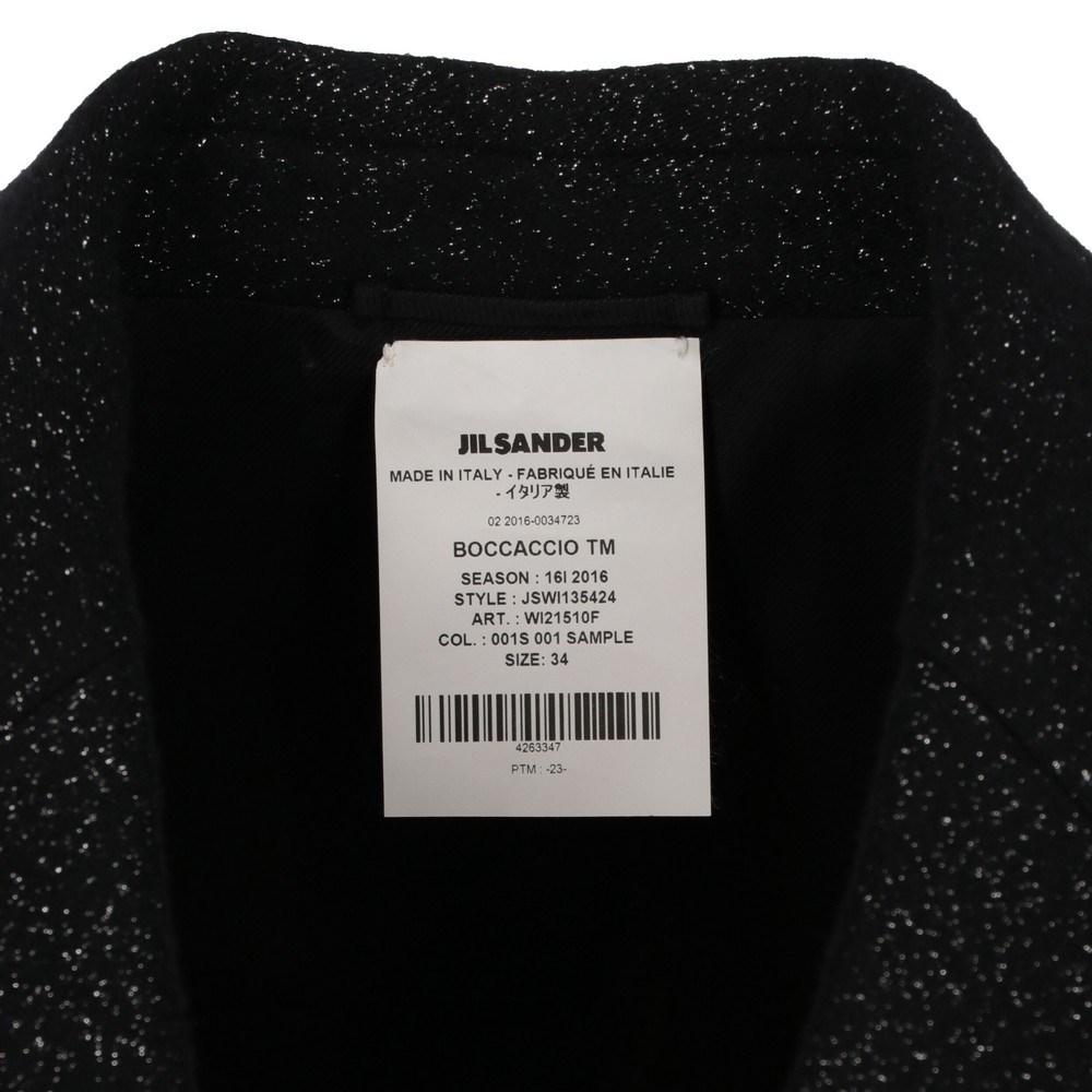 Women's 2010s Jil Sander melange black wool blend jacket For Sale