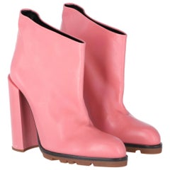 2010s Jil Sander Pink Leather Ankle Boots