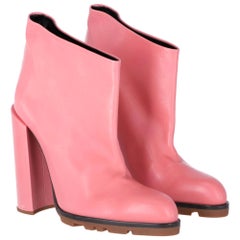 2010s Jil Sander Pink Leather Ankle Boots