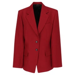 2010s Jil Sander red silk and wool blend jacket