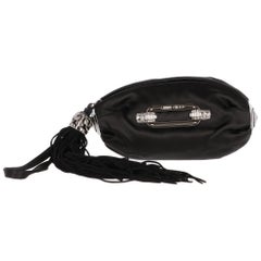 2010s Jimmy Choo Black Silk Satin Purse