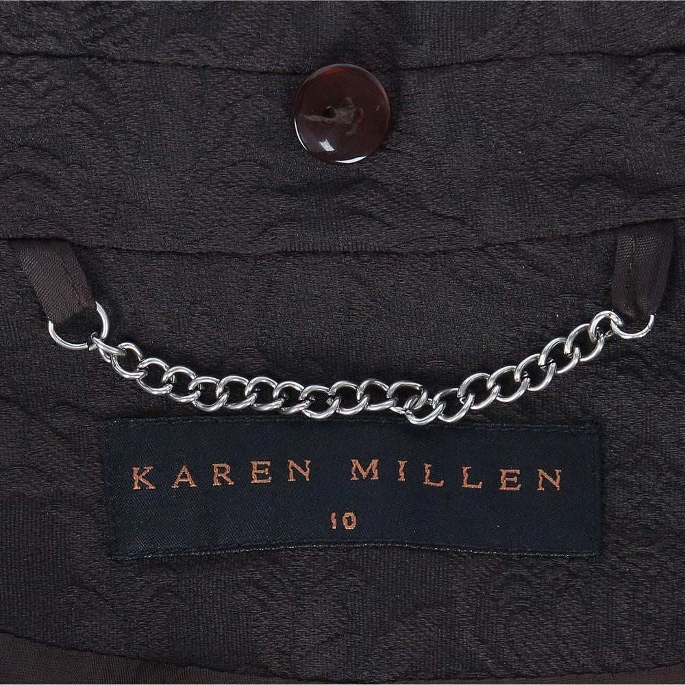 Women's 2010s Karen Millen Brown Jacquard Coat