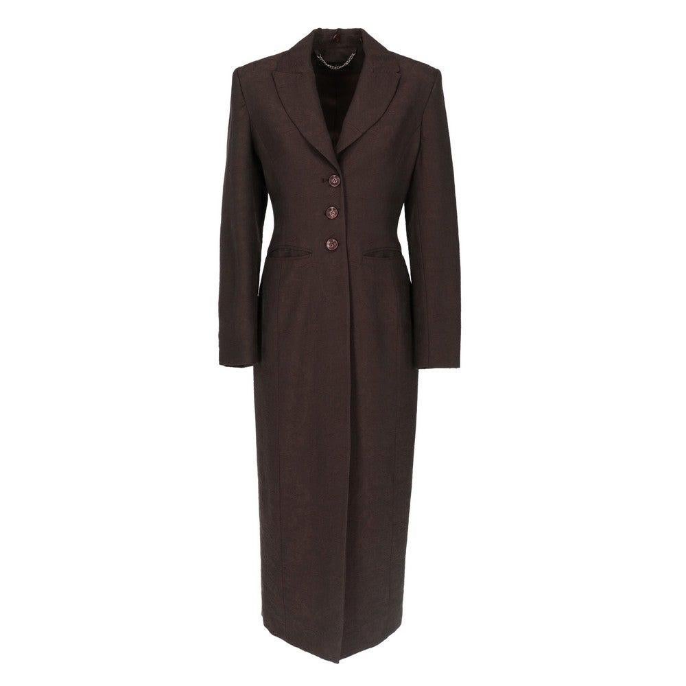 2010s Karen Millen Brown Jacquard Coat