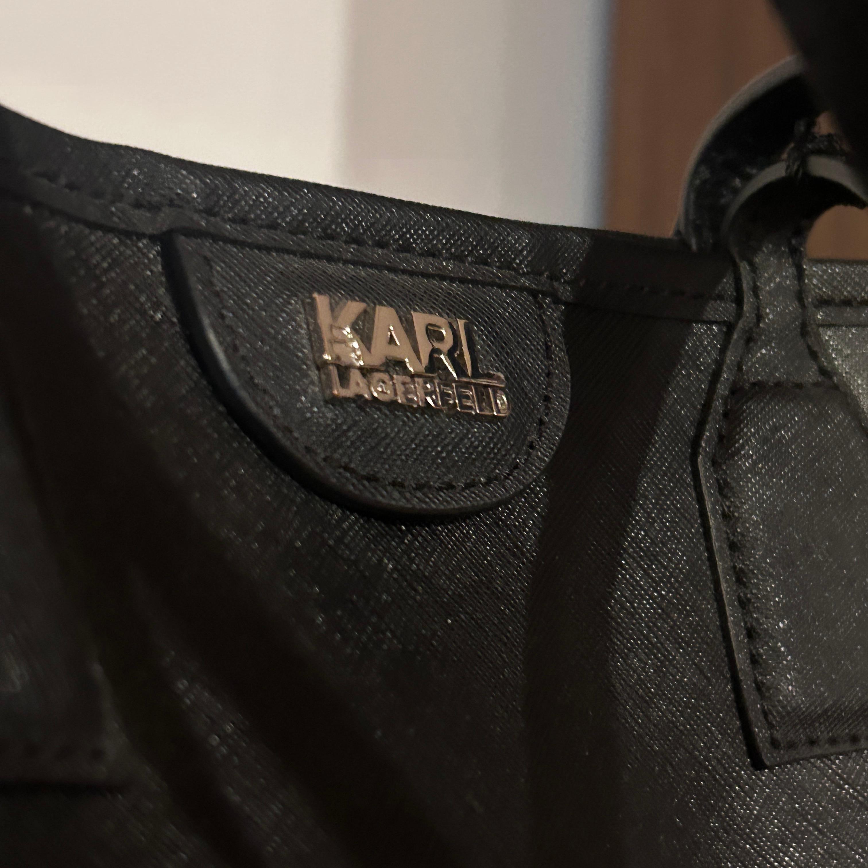 2010s Karl Lagerfeld Black Skin Bag In New Condition For Sale In Aci Castello, IT