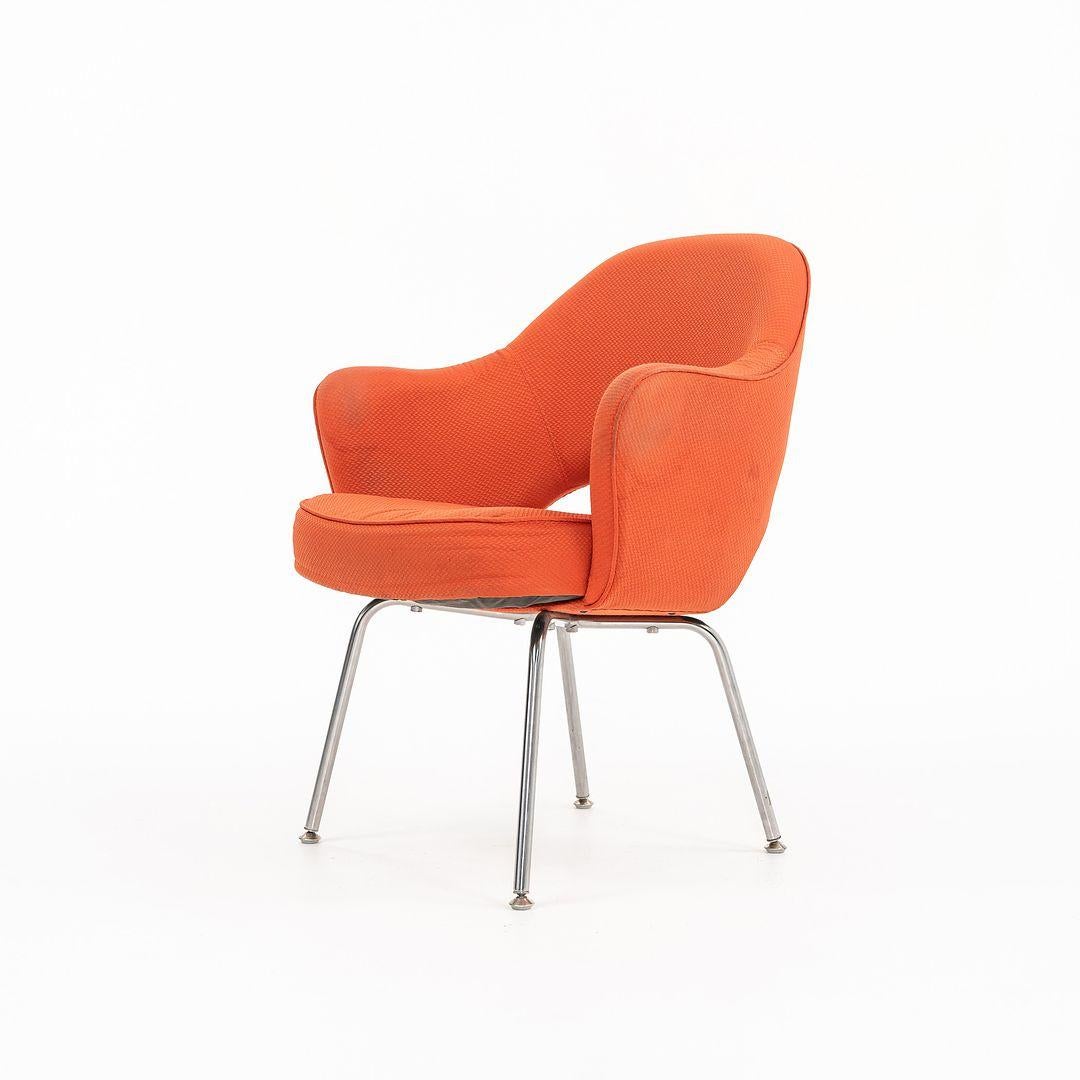 Modern 2010s Knoll Saarinen Executive Arm Chair in Orange Fabric 1x Available For Sale