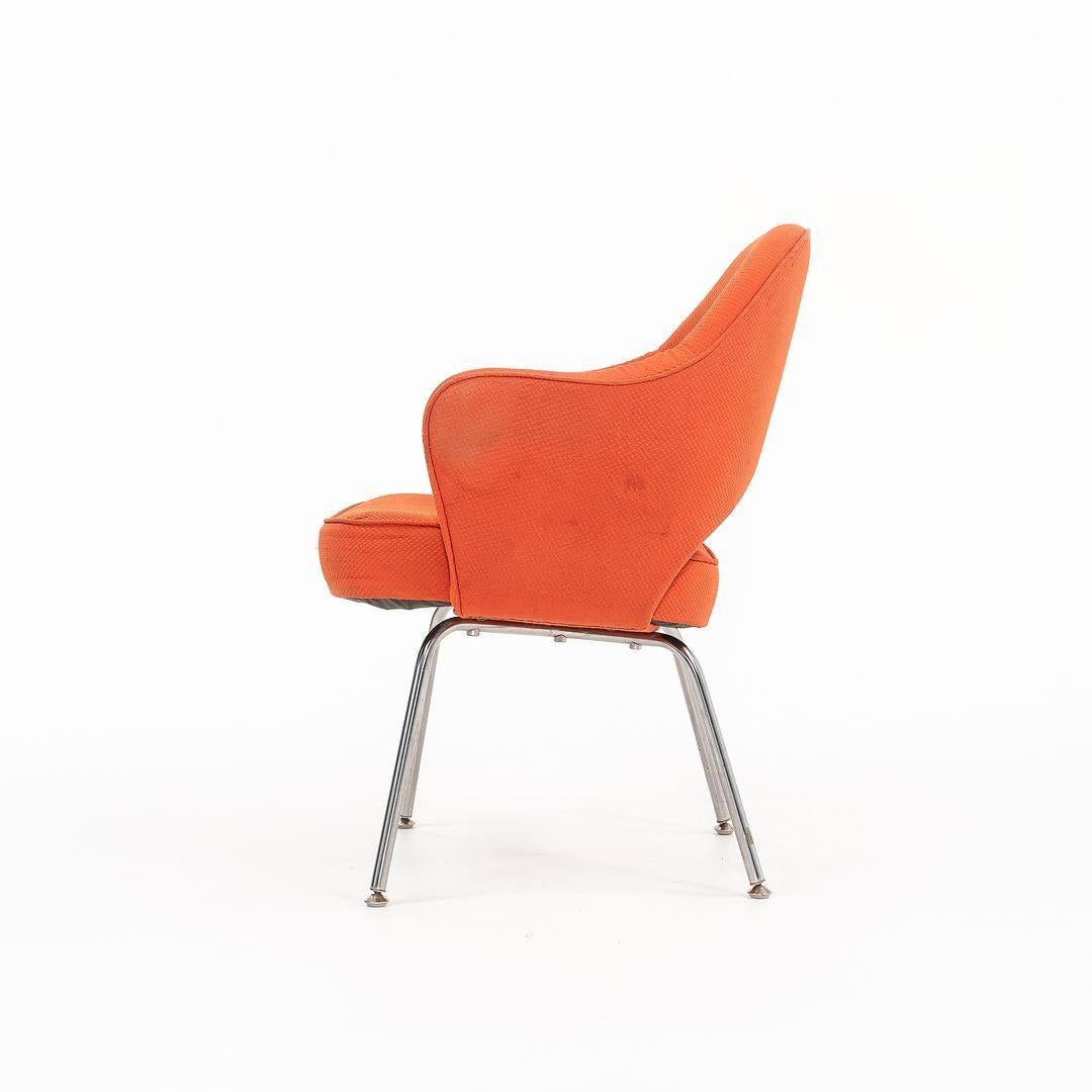 American 2010s Knoll Saarinen Executive Arm Chair in Orange Fabric 1x Available For Sale