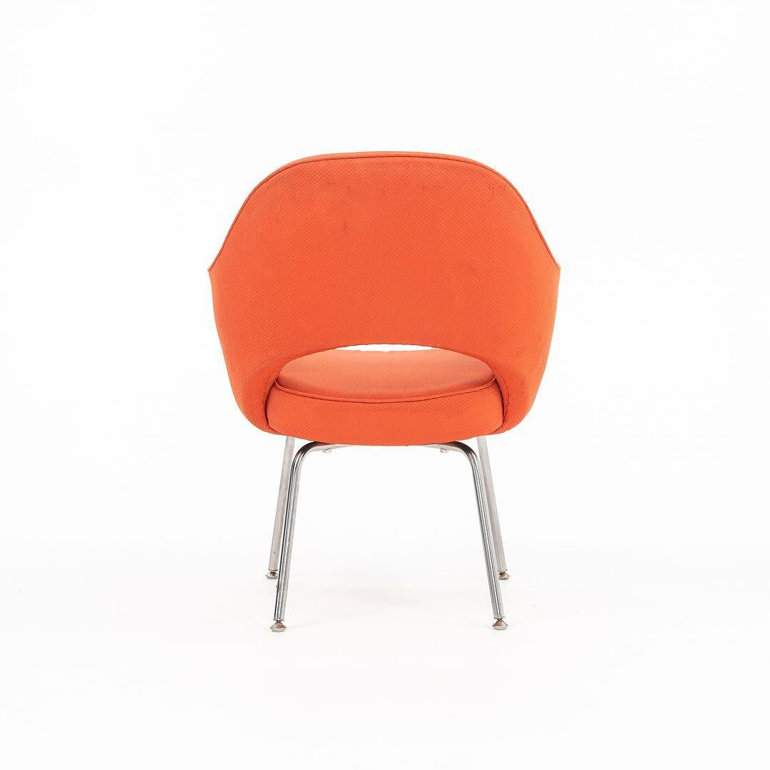 2010s Knoll Saarinen Executive Arm Chair in Orange Fabric 1x Available For Sale 2
