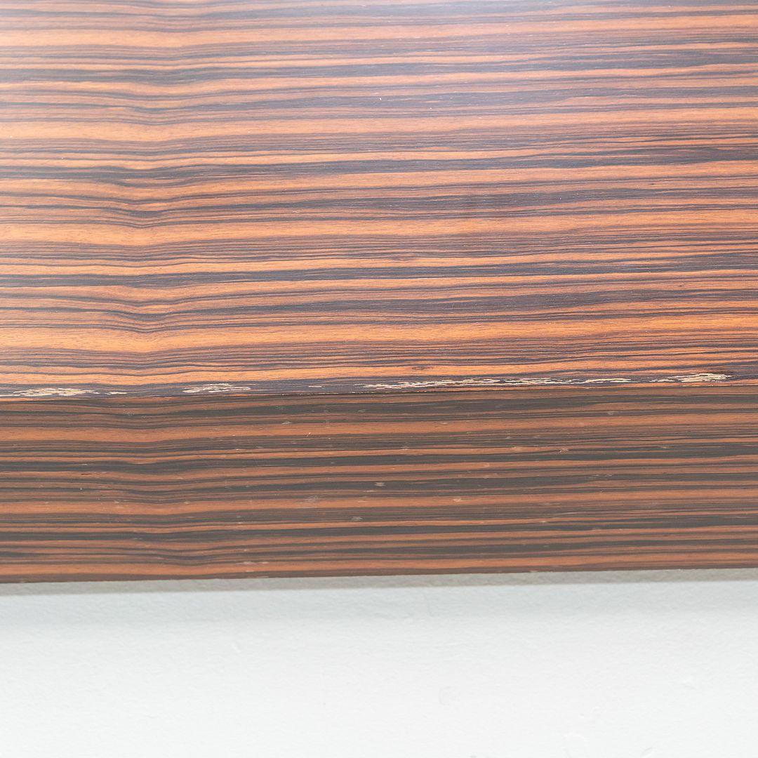 2010s Large Custom Santos Palisander Wood Plinth Coffee Table 48 x 68 en vente 3