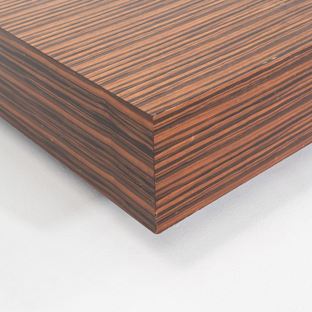 2010s Large Custom Santos Palisander Wood Plinth Coffee Table 48 x 68 en vente 5