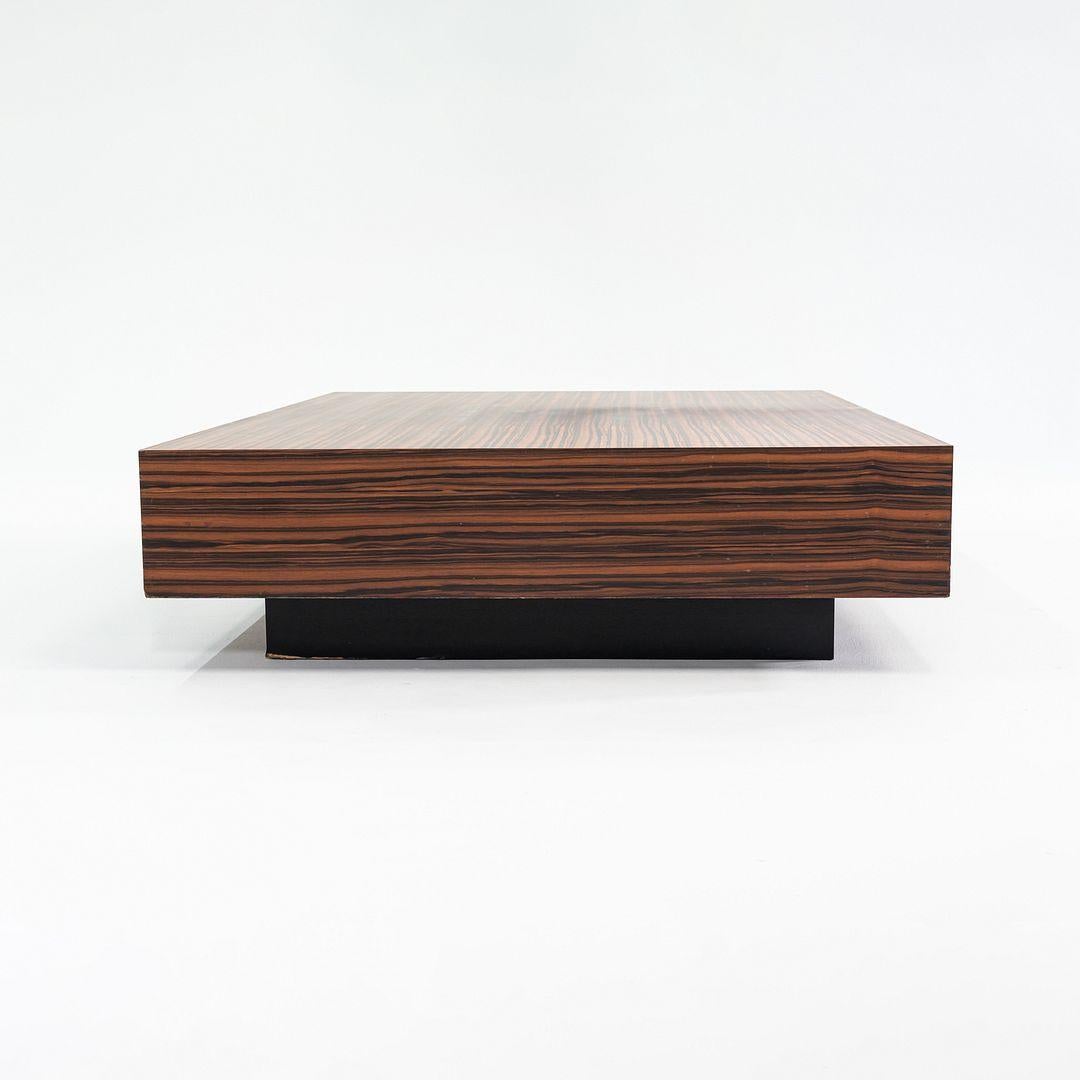 Bois 2010s Large Custom Santos Palisander Wood Plinth Coffee Table 48 x 68 en vente