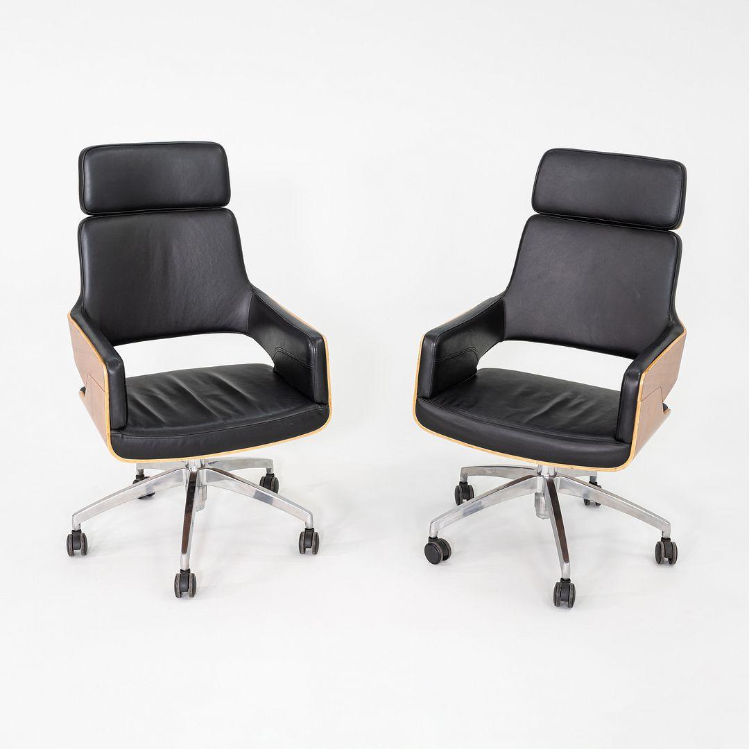 2010er Lepper Schmidt Sommerlade für Thonet S 845 DRWE Schreibtischstuhl in Leder im Angebot 5
