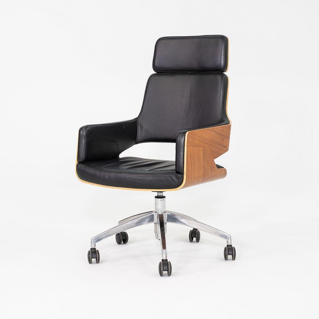 2010er Lepper Schmidt Sommerlade für Thonet S 845 DRWE Schreibtischstuhl in Leder (Moderne) im Angebot
