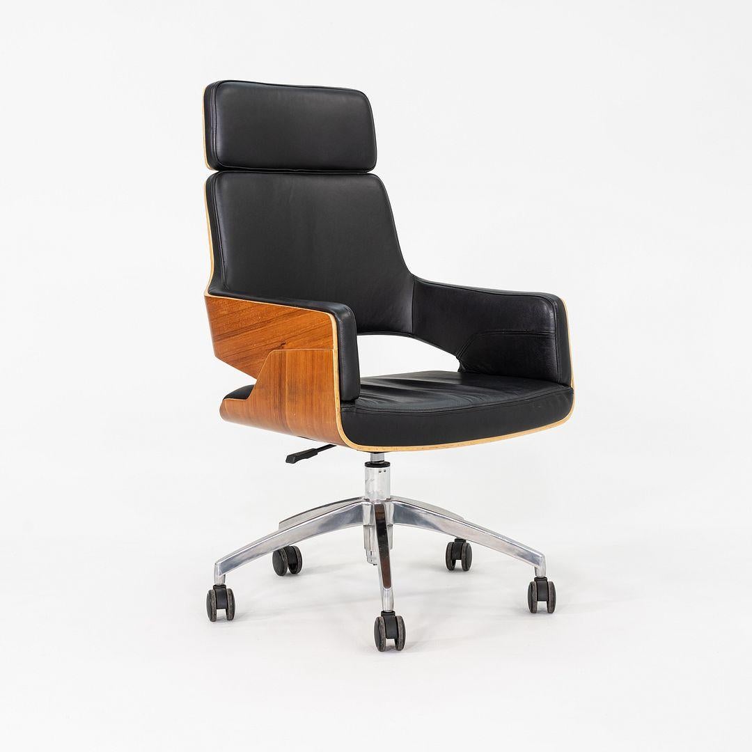 2010er Lepper Schmidt Sommerlade für Thonet S 845 DRWE Schreibtischstuhl in Leder (Deutsch) im Angebot