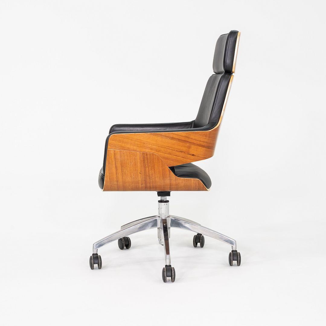 2010er Lepper Schmidt Sommerlade für Thonet S 845 DRWE Schreibtischstuhl in Leder im Zustand „Gut“ im Angebot in Philadelphia, PA